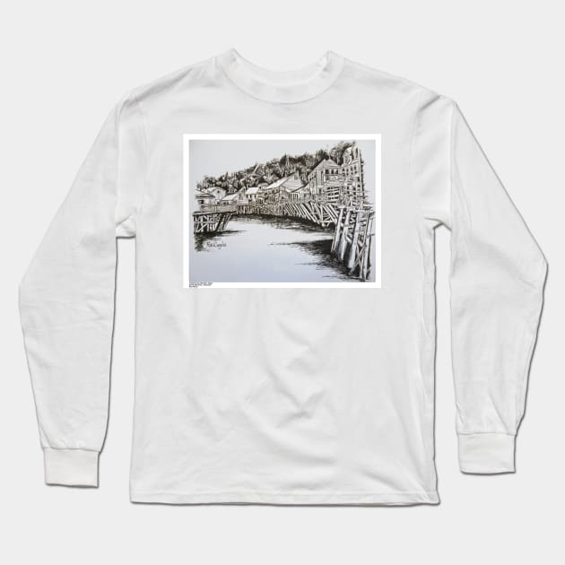 Creek Street, Ketchikan, Alaska Long Sleeve T-Shirt by ROB51